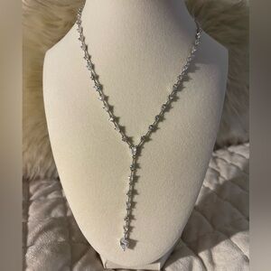 💜 gorgeous silver / CZ Lariat ( Melinda Maria copy)